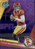 2023 Caleb Williams Bowman University Chrome PURPLE MINI DIAMOND REFRACTOR 62/399 #1 USC Trojans