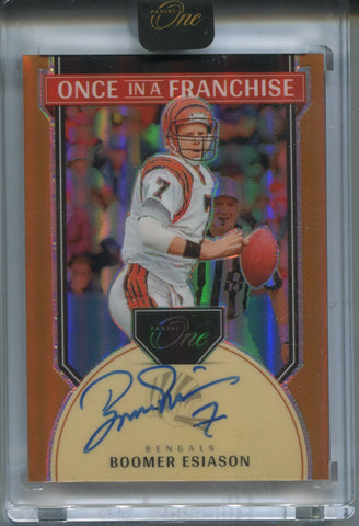 2024 Boomer Esiason Panini One ORANGE ONCE IN A FRANCHISE AUTO 12/20 AUTOGRAPH #338 Cincinnati Bengals