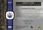 2006-07 Grant Fuhr Upper Deck Ultimate Collection JERSEY AUTO 35/50 AUTOGRAPH RELIC #AJ-GF Edmonton Oilers HOF