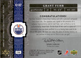 2006-07 Grant Fuhr Upper Deck Ultimate Collection JERSEY AUTO 35/50 AUTOGRAPH RELIC #AJ-GF Edmonton Oilers HOF