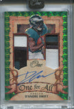 2023 D'Andre Swift Panini One GREEN DUAL PATCH AUTO 39/49 AUTOGRAPH RELIC #345 Philadelphia Eagles
