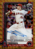 2025 Samuel Aldegheri Topps Chrome GOLD WAVE REFRACTOR ROOKIE AUTOGRAPH 39/50 RC AUTO #CRDA-SA Los Angeles Angels