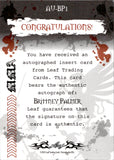 2010 Brittney Palmer Leaf MMA RED AUTO AUTOGRAPH #AV-BP1 UFC Ring Girl