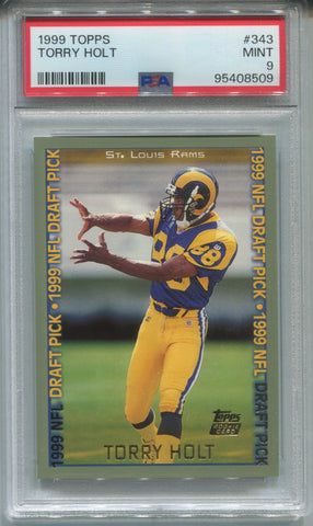 1999 Torry Holt Topps ROOKIE RC PSA 9 #343 St. Louis Rams 8509