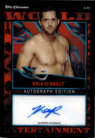 2021 Kyle O'Reilly Topps Chrome WWE Slam Attax BLACK REFRACTOR AUTO 29/50 AUTOGRAPH #A-KO NXT