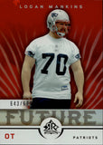 2005 Logan Mankins Upper Deck REFLECTIONS FUTURE RED ROOKIE 643/699 RC #217 New England Patriots