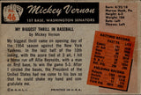 1955 Mickey Vernon Bowman #46 Washington Senators BV $20