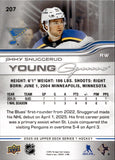 2025-26 Jimmy Snuggerud Upper Deck Series 1 DELUXE YOUNG GUNS ROOKIE 120/250 RC #207 St. Louis Blues