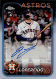 2024 Joey Loperfido Topps Chrome ROOKIE REFRACTOR AUTO 197/499 AUTOGRAPH RC #AC-JOE Houston Astros