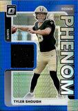 2025 Tyler Shough Panini Donruss Optic ROOKIE PHENOM BLUE HYPER PRIZM JERSEY RC #RPBH-TSH New Orleans Saints