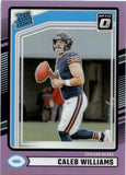 2024 Caleb Williams Panini Donruss Optic RATED ROOKIE PINK PRIZM RC #327 Chicago Bears
