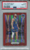 2023-24 Stephen Curry Panini Prizm Deca RED PRIZM 175/199 PSA 10 #144 Golden State Warriors 4713