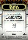 2022 Miguel Cabrera Bowman Sterling SIGNAGE ROSE GOLD REFRACTOR AUTO 5/5 AUTOGRAPH #SSA-MC Detroit Tigers