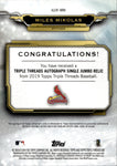 2019 Miles Mikolas Topps Triple Threads JUMBO JERSEY AUTO 73/99 AUTOGRAPH #AUJR-MMI St. Louis Cardinals