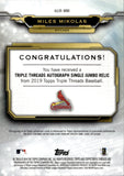 2019 Miles Mikolas Topps Triple Threads JUMBO JERSEY AUTO 73/99 AUTOGRAPH #AUJR-MMI St. Louis Cardinals