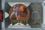 2025 Eddie Murray Leaf Spectacular HOLO SILVER FOIL UNI4MITY QUAD JERSEY 34/35 RELIC #U-6 Baltimore Orioles HOF