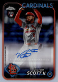 2024 Victor Scott II Topps Chrome REFRACTOR ROOKIE AUTO 386/499 AUTOGRAPH #AC-VIS St. Louis Cardinals