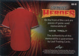 2026 Mike Trout Leaf Ultimate HEROES 6 PIECE BAT 16/25 RELIC UH-19 Anaheim Angels
