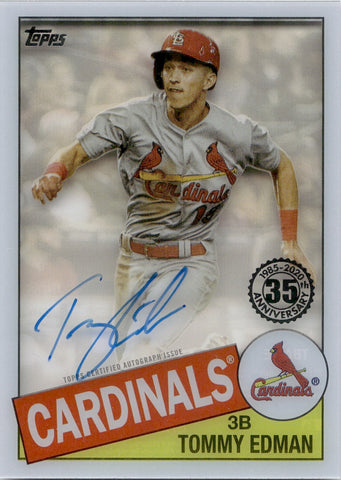 2020 Tommy Edman Topps Clearly Authentic 1985 AUTO AUTOGRAPH #TBA-TE St. Louis Cardinals