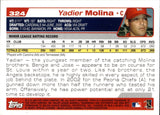 2004 Yadier Molina Topps ROOKIE RC #324 St. Louis Cardinals