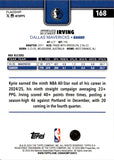 2025-26 Kyrie Irving Topps PURPLE FOIL 022/250 #168 Dallas Mavericks