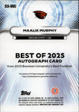 2025 Maalik Murphy Bowman University Best of 2025BLUE REFRACTOR AUTO 136/150 AUTOGRAPH #BOA-MMU Oregon State Beavers