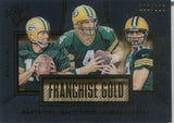 2016 Bart Starr Brett Favre Aaron Rodgers Panini Black Gold FRANCHISE GOLD 199/225 #FG1 Green Bay Packers