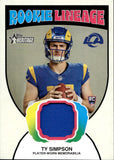 2026 Ty Simpson Topps Heritage ROOKIE LINEAGE RELIC JERSEY #RLR-TS Los Angeles Rams