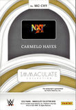 2022 Carmelo Hayes Panini Immaculate WWE ROOKIE MARKS OF GREATNESS AUTO 38/49 AUTOGRAPH #MG-CHY NXT Champion