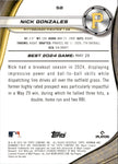 2024 Nick Gonzales Bowman's Best GOLD REFRACTOR ROOKIE 08/50 RC #52 Pittsburgh Pirates