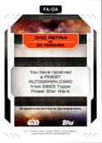 2023 Omid Abtahi as Dr. Pershing Topps Finest Star Wars ORANGE REFRACTOR AUTO 14/25 AUTOGRAPH #FA-OA