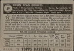 1952 Robin Roberts Topps BLACK BACK #59 Philadelphia Phillies BV $200