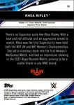 2021 Rhea Ripley Topps Finest GOLD REFRACTOR 49/50 #32 Monday Night Raw