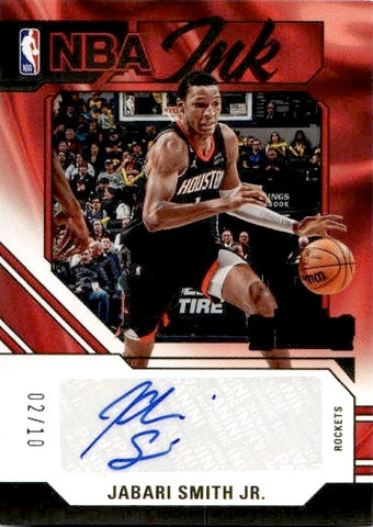 2023-24 Jabari Smith Jr. Panini Contenders GOLD NBA INK AUTO 02/10 AUTOGRAPH #NI-JSJ Houston Rockets