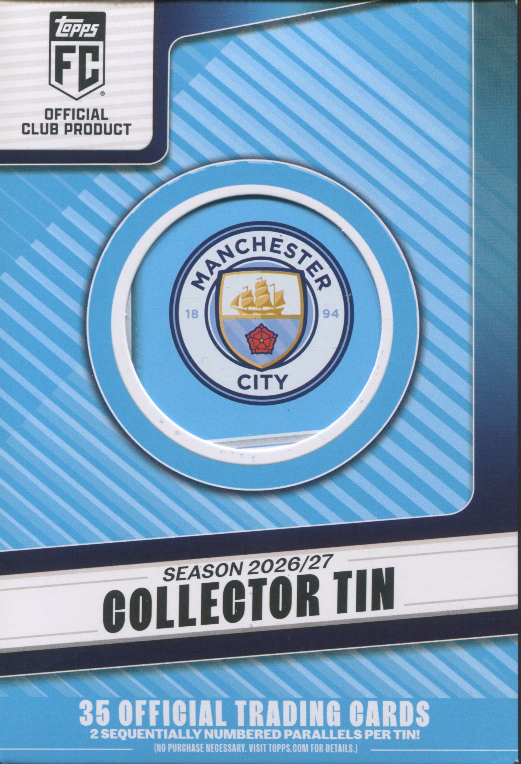 2026-27 Topps Soccer Manchester City FC Club, Collector Tin