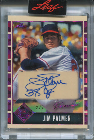 2025 Jim Palmer Leaf Seasons in The Sun PINK FOIL PERSONALIZED 3X CY AUTO 2/7 AUTOGRAPH #P-JP1 Baltimore Orioles HOF