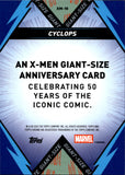 2025 Cyclops Topps Chrome GOLD WAVE REFRACTOR 05/50 X-MEN GIANT OVERSIZED ANNIVERSARY CARD #XM-10 Marvel