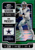 2023 Dak Prescott  Panini Contenders Optic GREEN PULSAR PRIZM 1/35 #13 Dallas Cowboys