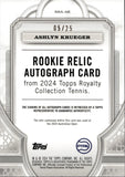 2024 Ashlyn Krueger Topps Royalty ROOKIE BLUE SHIRT AUTO 05/25 AUTOGRAPH RELIC RC #RRA-AK PTPA