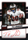 2025 Tez Johnson Panini Luminance YEAR ONE SIGNATURES ROOKIE RED INK AUTO AUTOGRAPH RC #YOS-TJN Tampa Bay Buccaneers