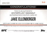 2012 Jake Ellenberger Topps UFC Knockout AUTO 154/159 AUTOGRAPH #FA-JE Welterweight