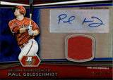 2012 Paul Goldschmidt Bowman Platinum AUTOGRAPHED RELIC BLUE REFRACTOR JERSEY #AR-PG Arizona Diamondbacks