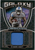2021 D'Andre Swift Panini Obsidian GALAXY GEAR JERSEY 12/75 #GG-DS Detroit Lions