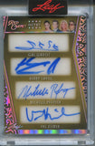 2025 Brie Larson Ben Affleck Halle Berry Andrew Garfield Gal Gadot Henry Cavill Michelle Pfeiffer Val Kilmer Leaf Red Carpet SILVER FOIL OCTET 8 WAY AUTO 1/4 AUTOGRAPH #O-3 Super Heroes