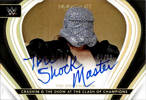 2023 The Shockmaster Panini Immaculate Collection WWE IMMACULATE MOMENTS AUTO 65/99 AUTOGRAPH #MO-SHM WWE Legend