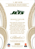 2025 Mason Taylor Panini Flawless HOLO SILVER ROOKIE PATCH 16/20 RELIC #RP-MTR New York Jets