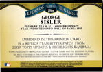 2009 George Sisler Topps Update & Highlights LEGENDS OF THE GAME LETTER PATCH 19/50 #LGTLP-GS St. Louis Browns