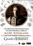 2021 Marc Rissmann as Captain Harry Strickland Rittenhouse Game of Thrones GOLDEN COMPANY RED INK AUTO AUTOGRAPH #_MARI