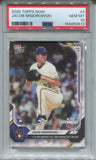 2026 Jacob Misiorowski Topps Now ROOKIE RC PSA 10 #4 Milwaukee Brewers 0813