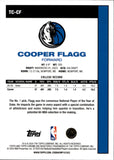 2025-26 Cooper Flagg Topps SILVER PACK MOJO ROOKIE RC #TC-CF Dallas Mavericks